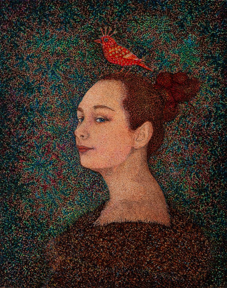 MEISJE MET VOGEL
